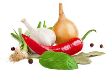 Garlic, onion and pepper